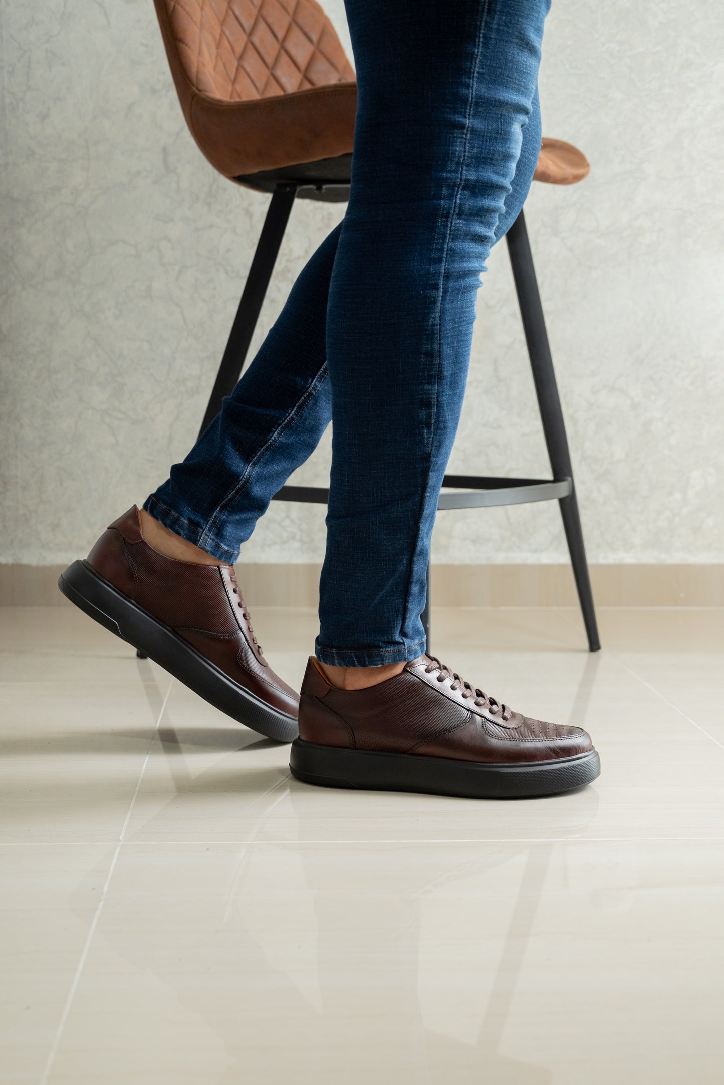 TENIS PARA HOMBRE EN CUERO COÑAC | REF IDAHO