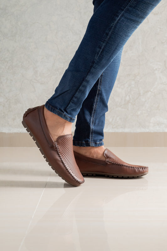 MOCASINES EN CUERO MIEL PARA HOMBRE | REF AUSTIN