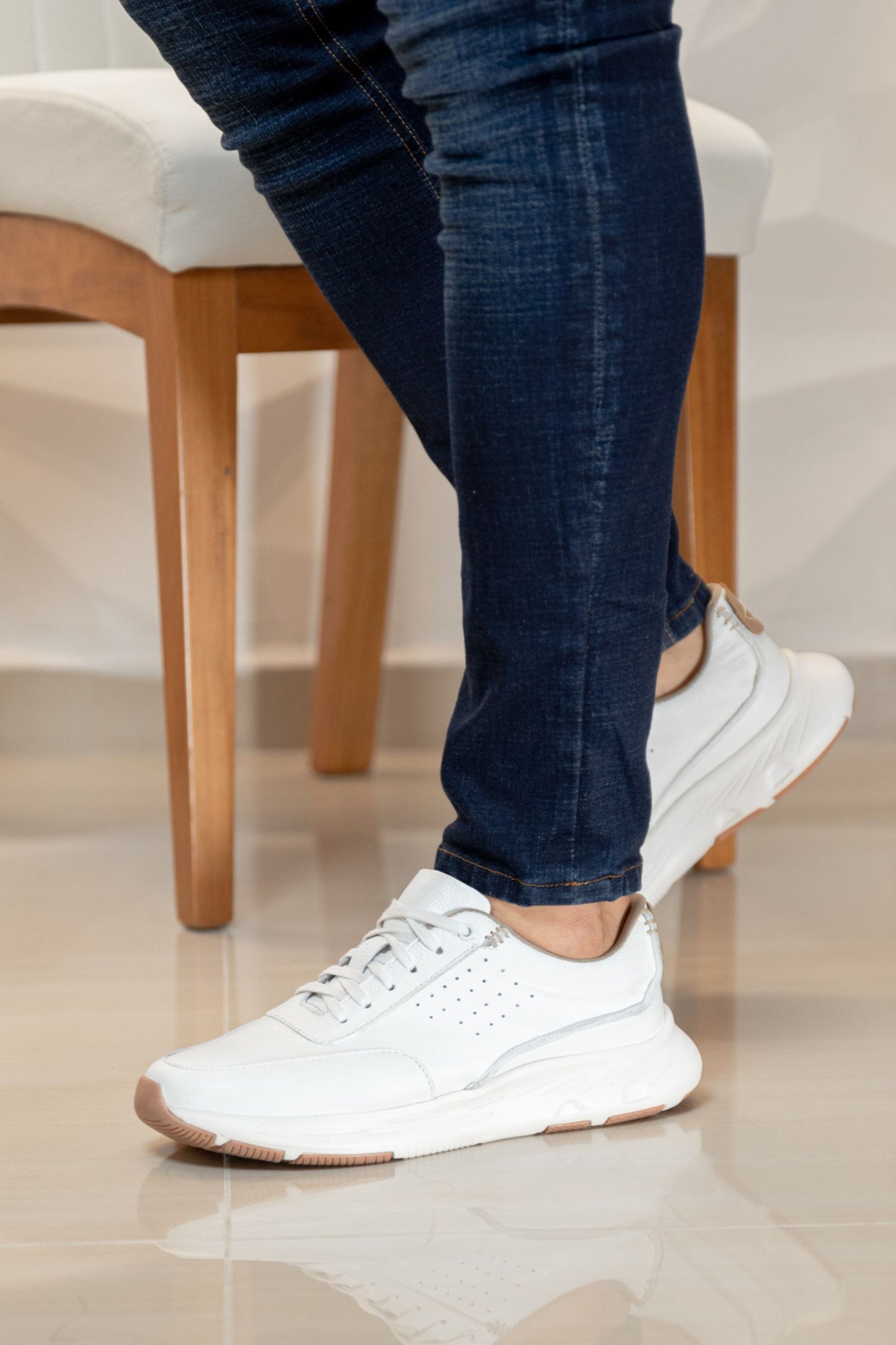 TENIS EN CUERO PARA HOMBRE EN CUERO BLANCO | REF: WATFORD
