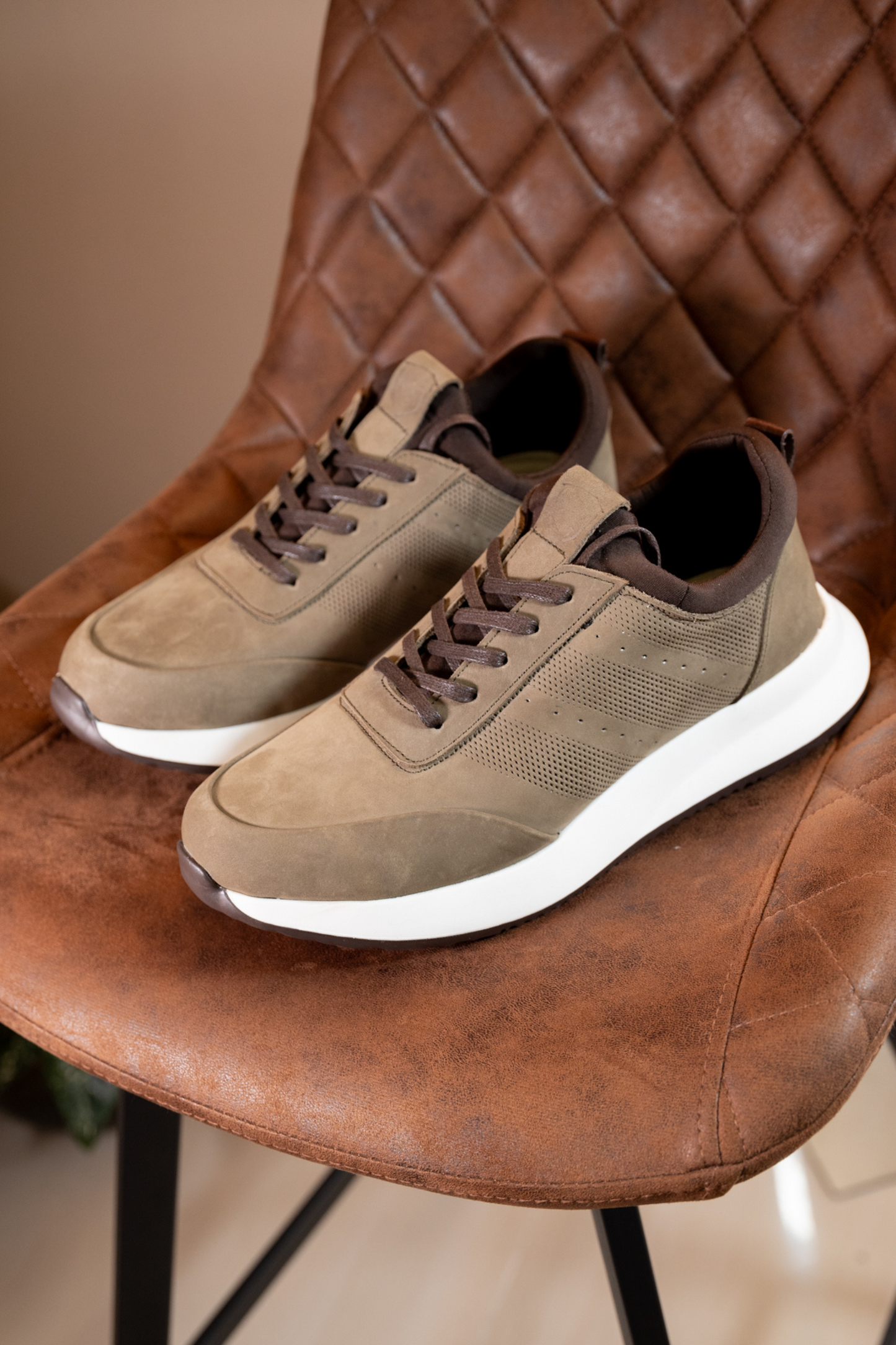 TENIS EN CUERO IMBLU PARA HOMBRE REF: FERRARA 3216