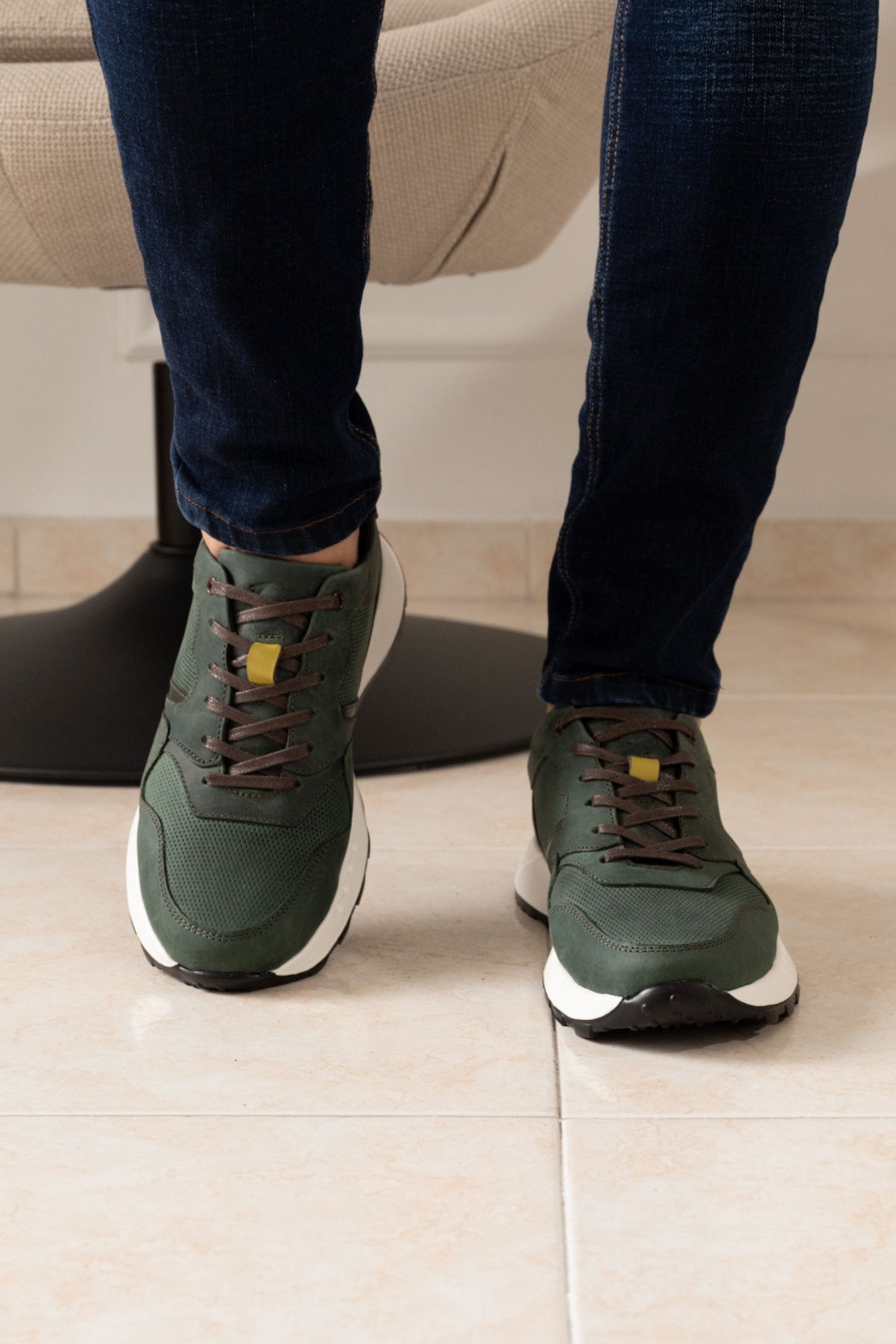 TENIS FUTURE CUERO VERDE PARA HOMBRE