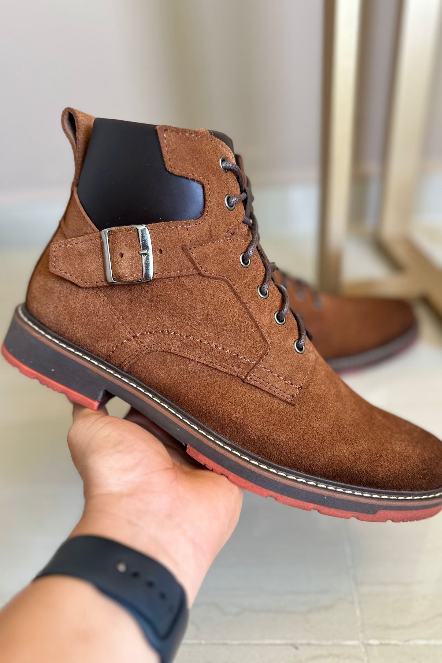 BOTAS PARA HOMBRE EN CUERO CARNAZA / DAVIDSON MIEL FOGEADO REF: SORA MELCOCHA