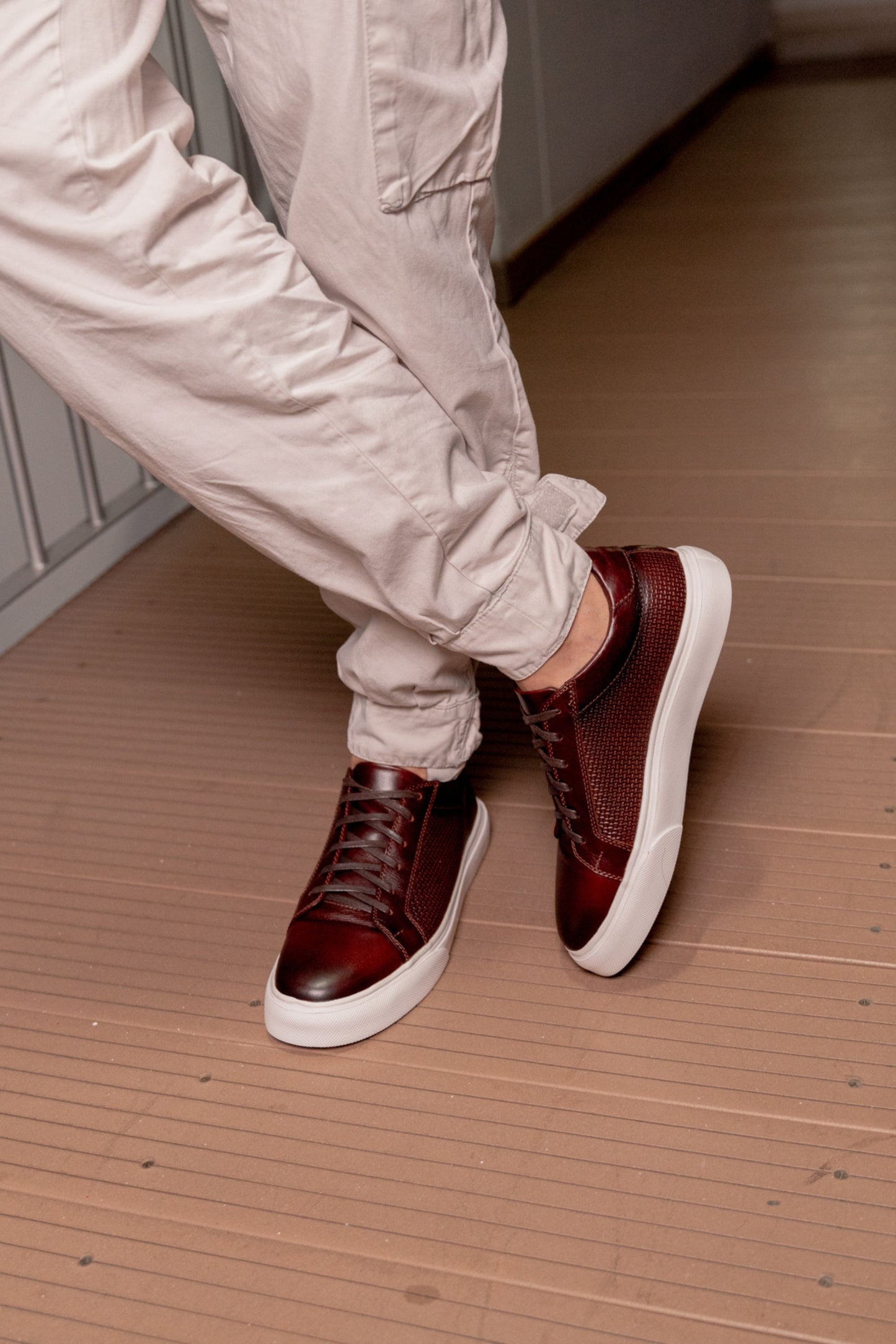 TENIS CUERO PARA HOMBRE TODO COÑAC | REF: DOMINIC 602