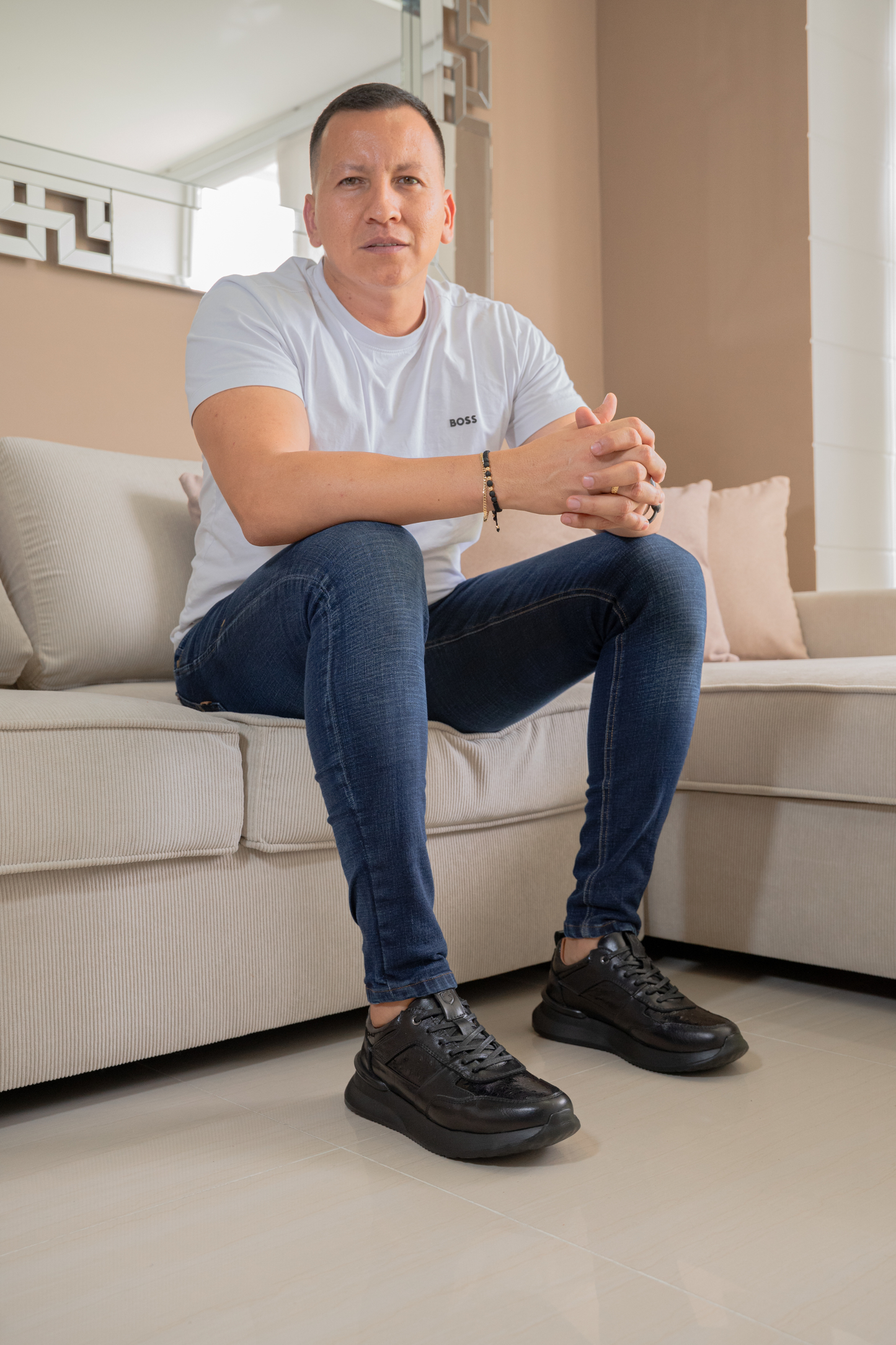 TENIS PARA HOMBRE EN CUERO NEGRO REF: PORTOBELLO