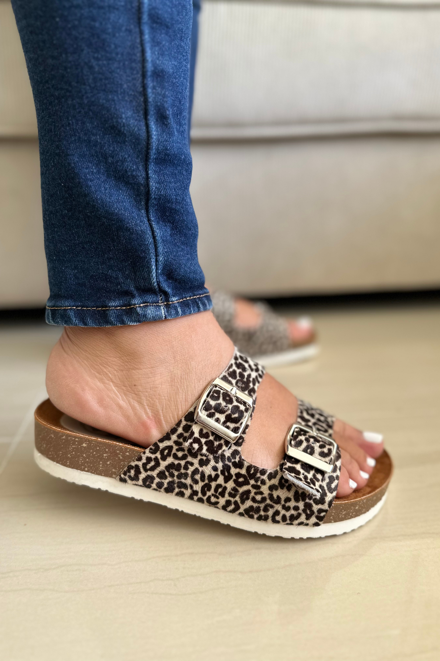 SANDALIAS PARA DAMA EN CUERO DE PIEL REF: LEOPARD LUXE