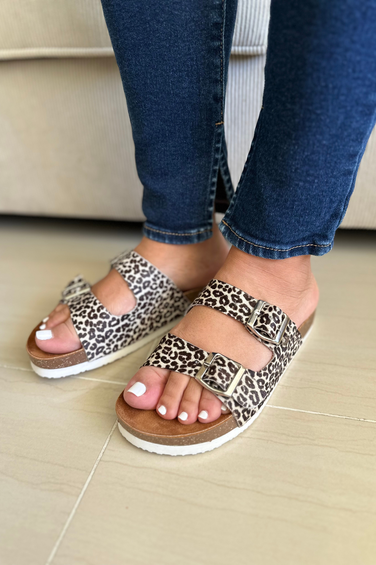 SANDALIAS PARA DAMA EN CUERO DE PIEL REF: LEOPARD LUXE