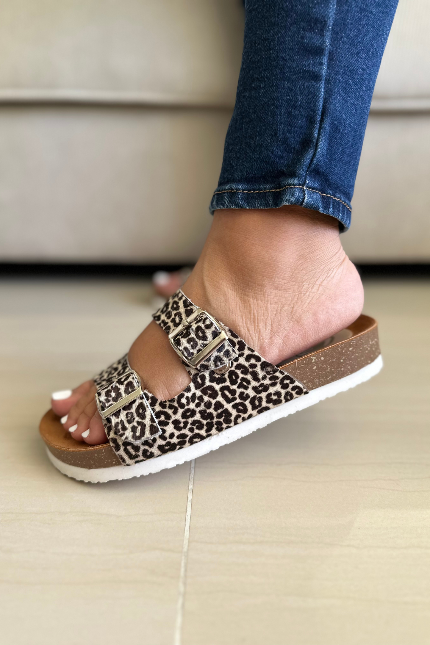 SANDALIAS PARA DAMA EN CUERO DE PIEL REF: LEOPARD LUXE