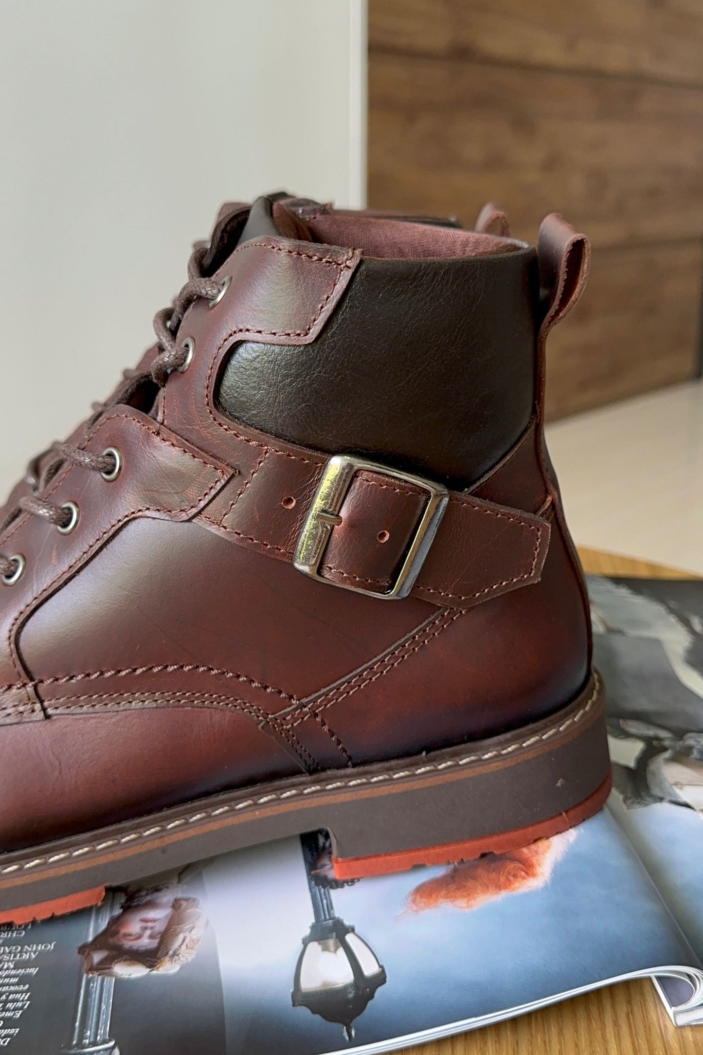 BOTA PARA HOMBRE EN CUERO COÑAC OSCURO | BOTA DAVIDSON REF:SORA COÑAG