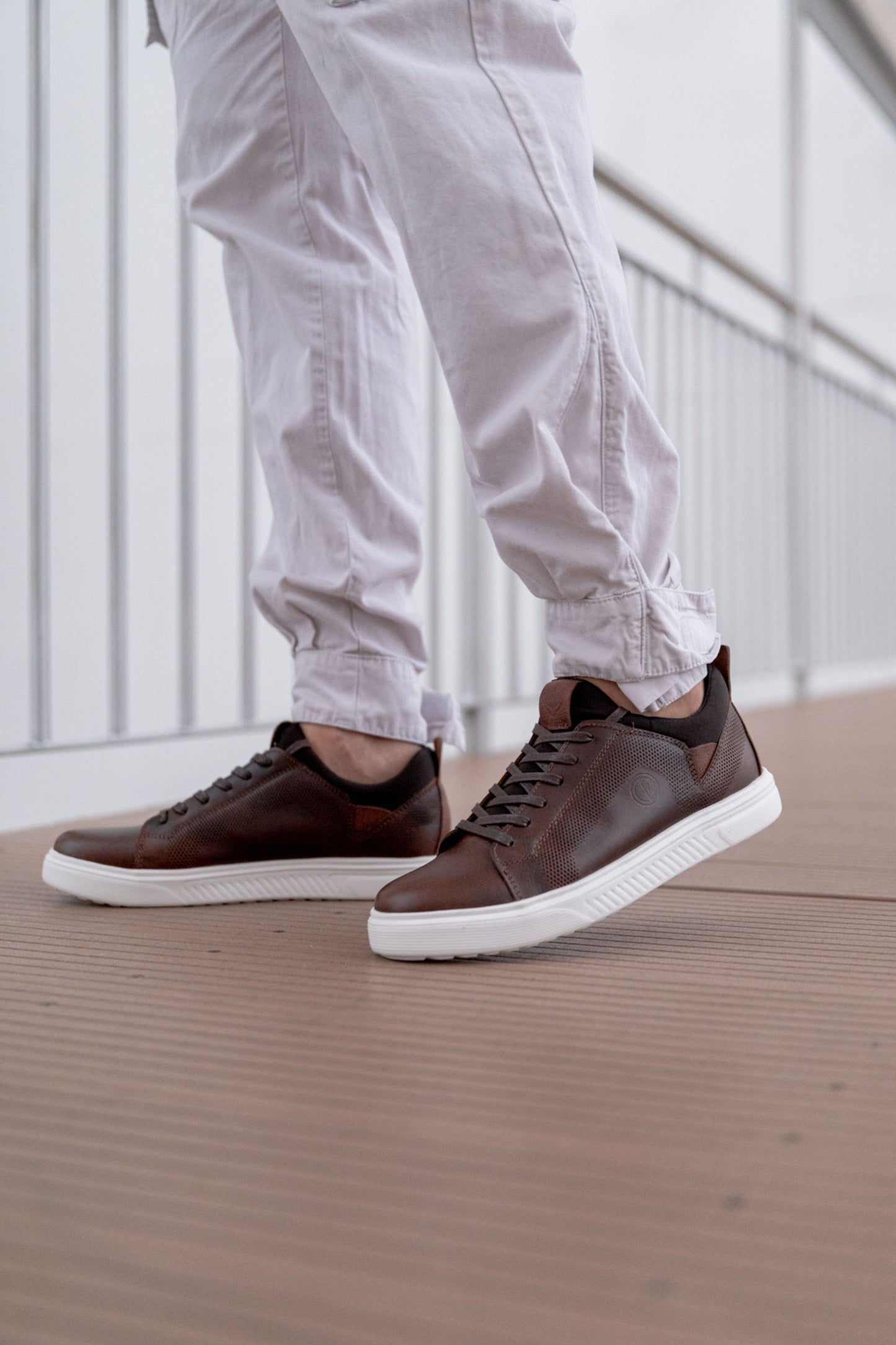 TENIS EVAN EN CUERO COÑAG PARA HOMBRE / SPN 3137