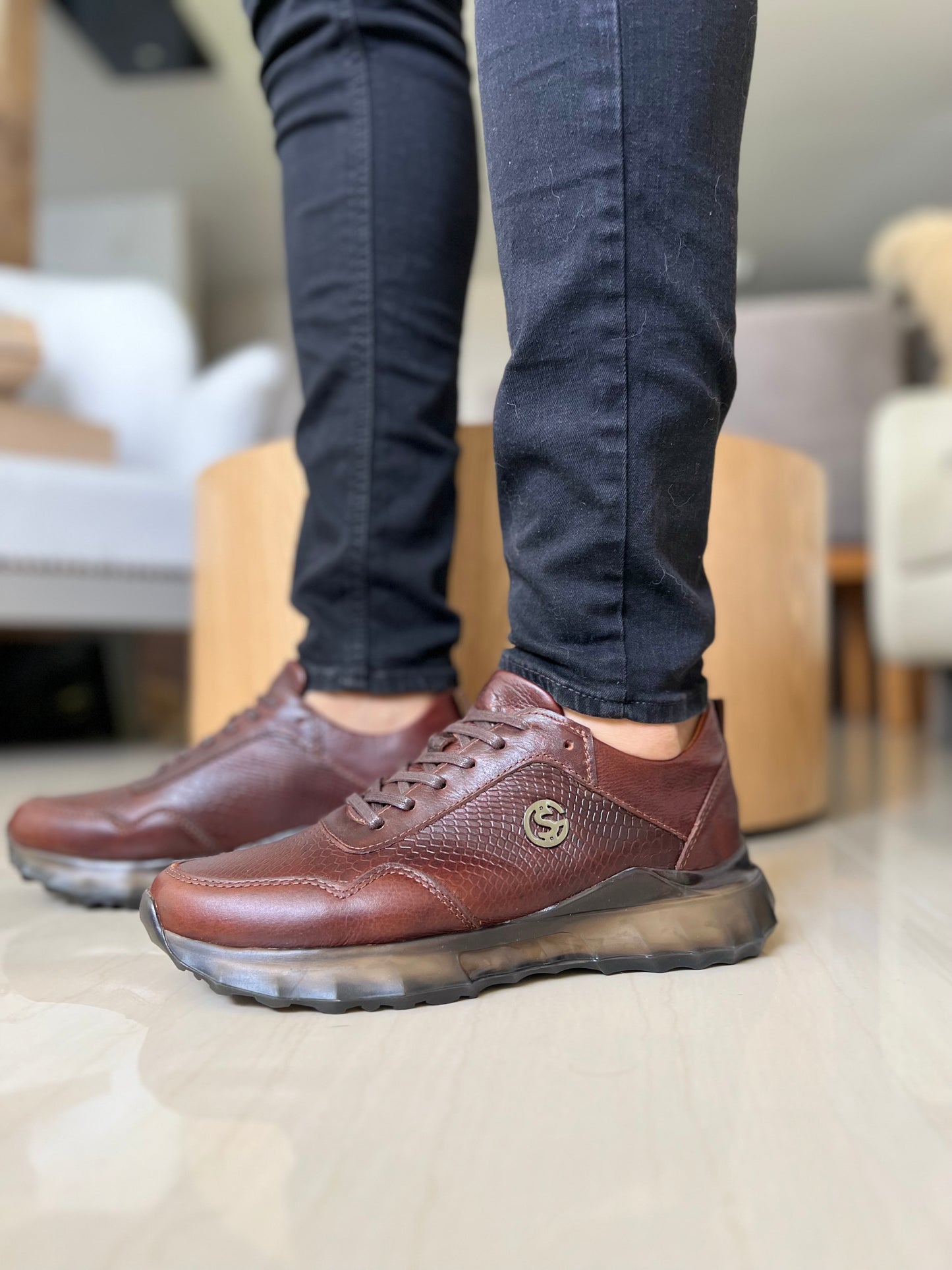 TENIS REUSS EN CUERO PARA HOMBRE COÑAC | REF SPN: 30S