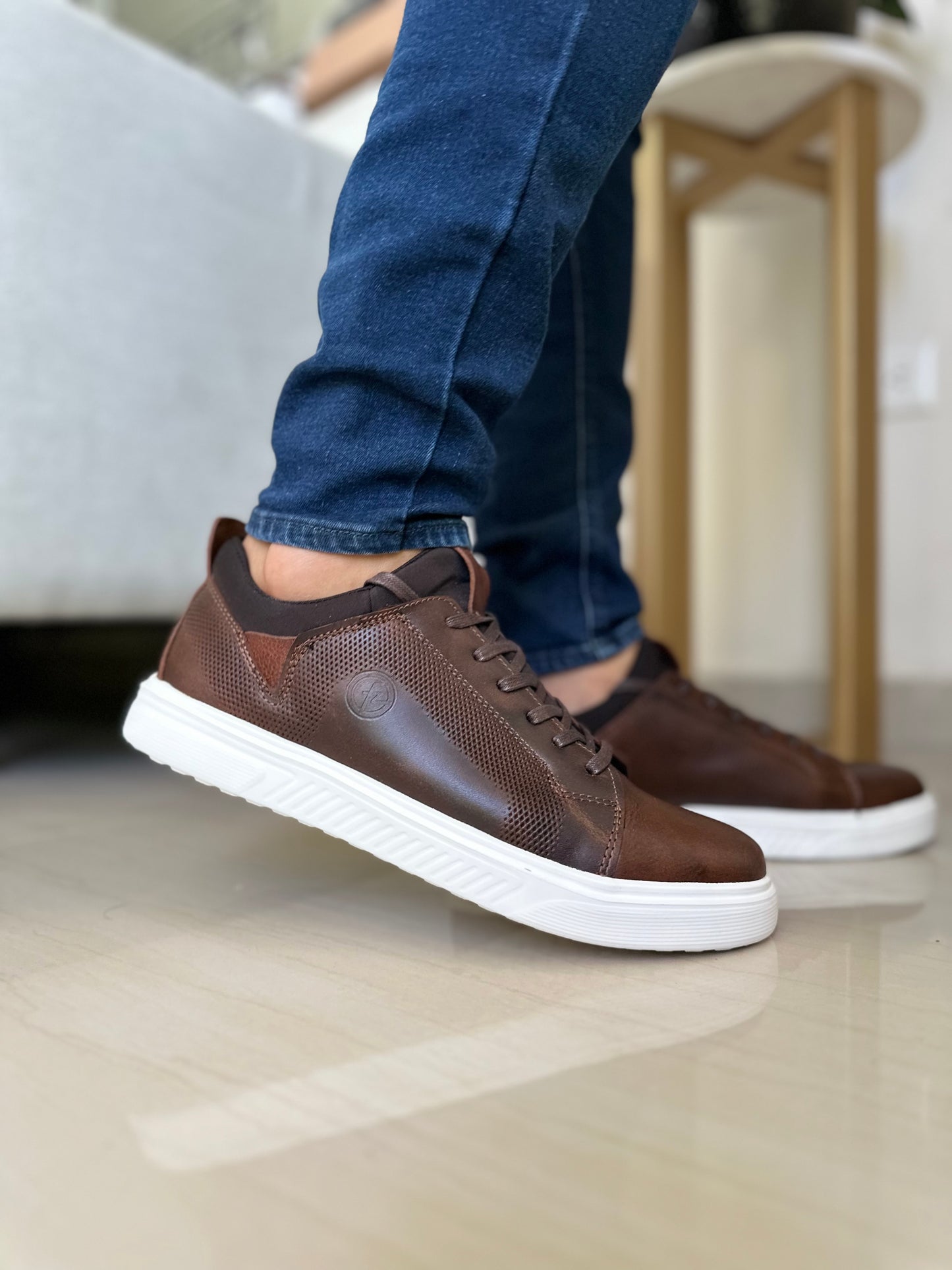 TENIS EN CUERO COÑAG PARA HOMBRE / REF: 3137 EVAN