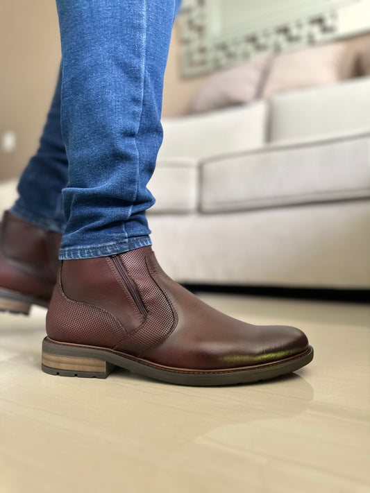 BOTAS CHELSEA PARA HOMBRE EN CUERO CAFE | REF NEWARK 1931