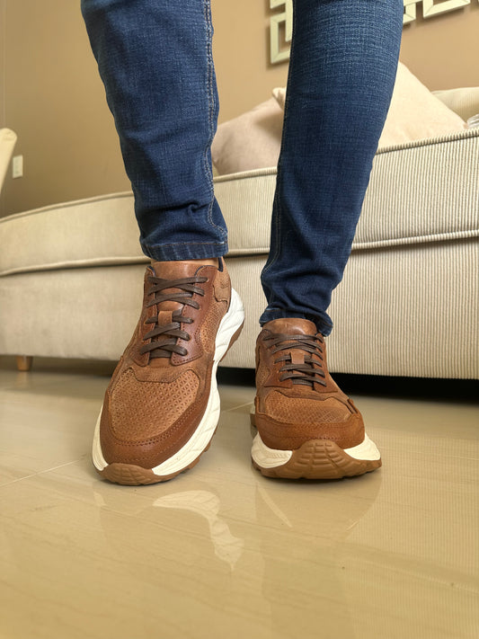 TENIS PARA HOMBRE EN CUERO CREMA | REF TINJACA