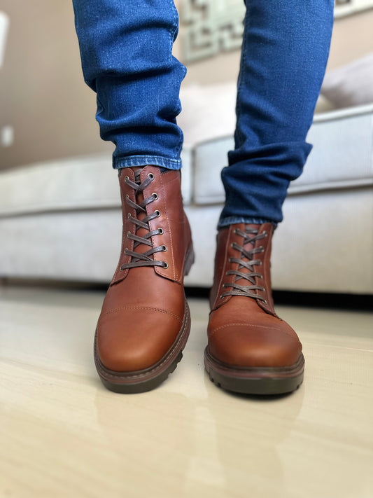 BOTAS PARA HOMBRE EN CUERO MIEL | REF MINNESOTA