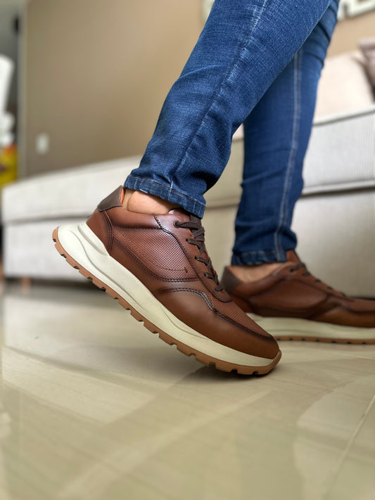 TENIS PARA HOMBRE EN CUERO CREMA | REF DAKOTA