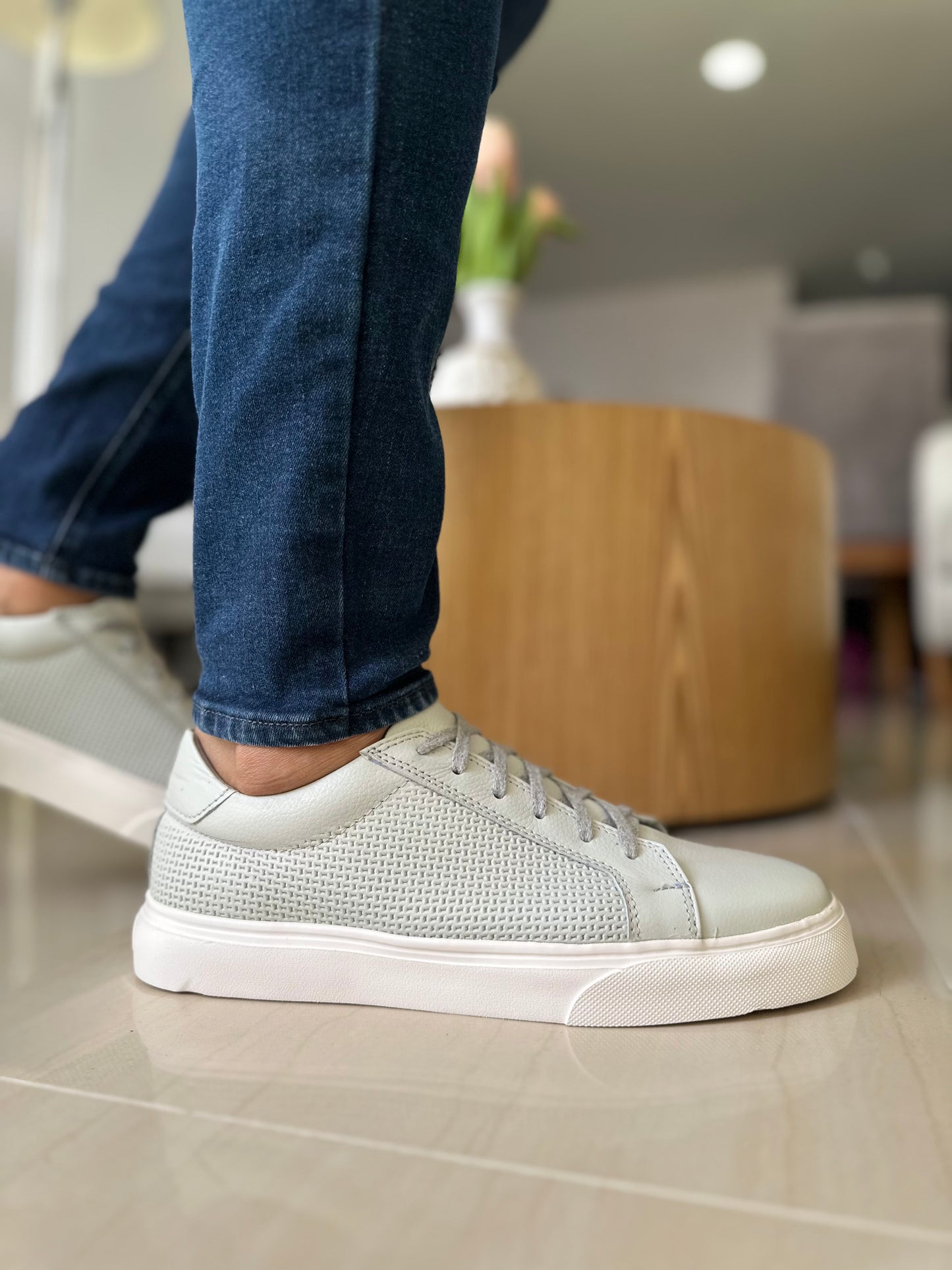 TENIS CUERO PARA HOMBRE HIELO | REF: DOMINIC 602