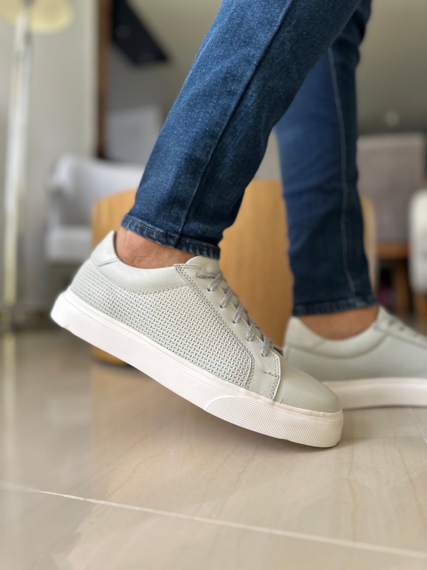 TENIS CUERO PARA HOMBRE HIELO | REF: DOMINIC 602