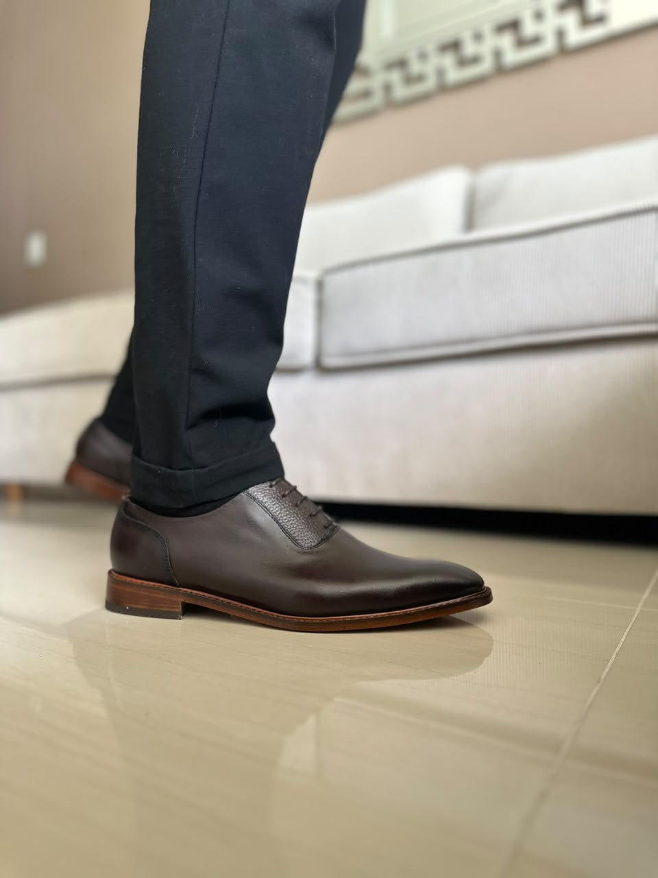 ZAPATO ELEGANTE PARA HOMBRE EN CUERO CAFE | REF WASHINGTON