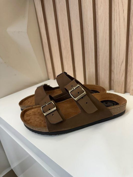 SANDALIAS PARA HOMBRE EN CUERO NOBUCK VERDE | REF: 55 FARID