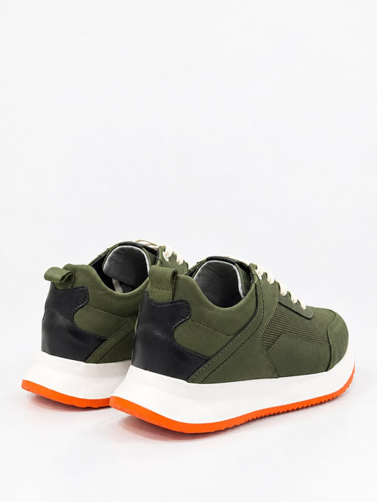 TENIS PARA HOMBRE EN CUERO VERDE | REF SAHARA