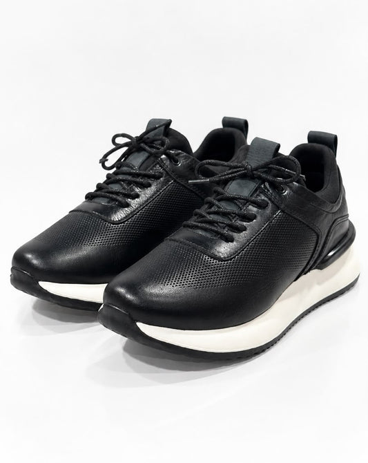 TENIS PARA HOMBRE EN CUERO NEGRO | REF BROOKLYN B-91