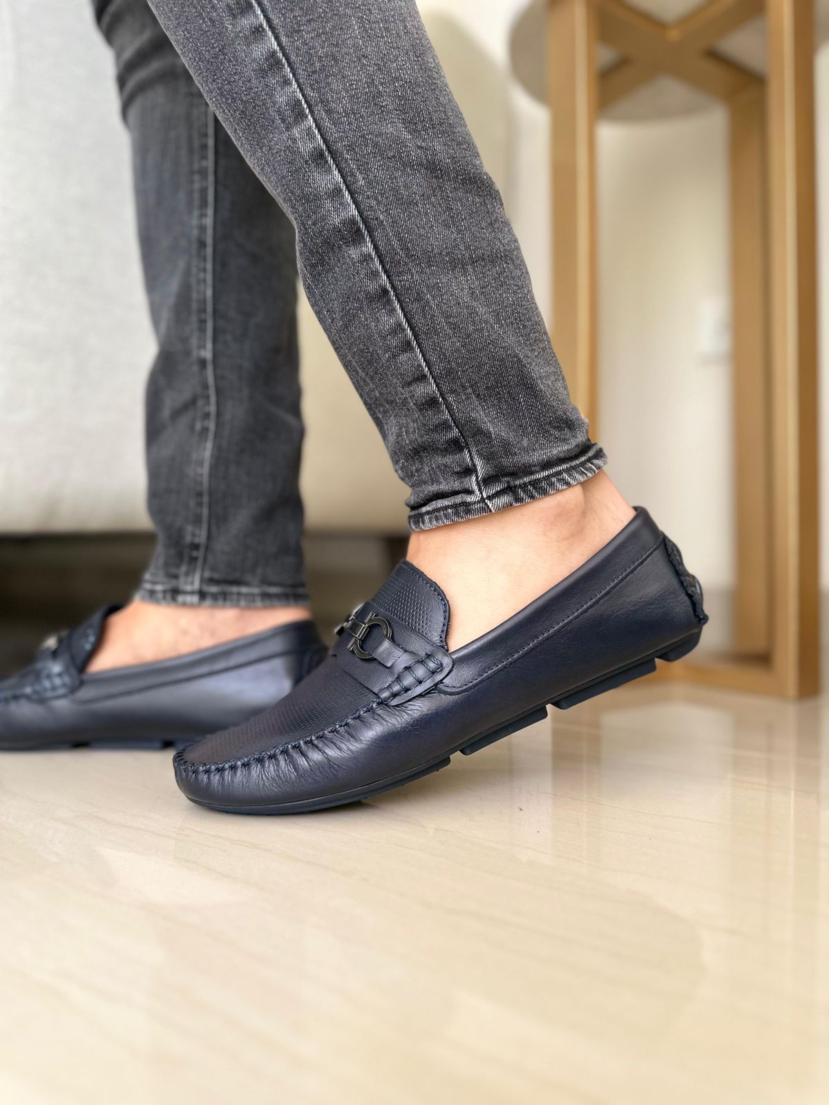 Mocasines azules hombre online