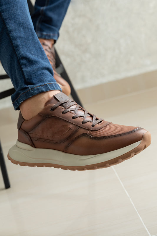 TENIS PARA HOMBRE EN CUERO CREMA | REF DAKOTA