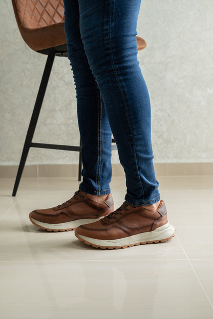 TENIS PARA HOMBRE EN CUERO CREMA | REF DAKOTA