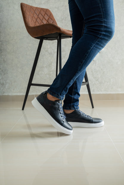 TENIS PARA HOMBRE EN CUERO AZUL | REF NEBRASKA 3312