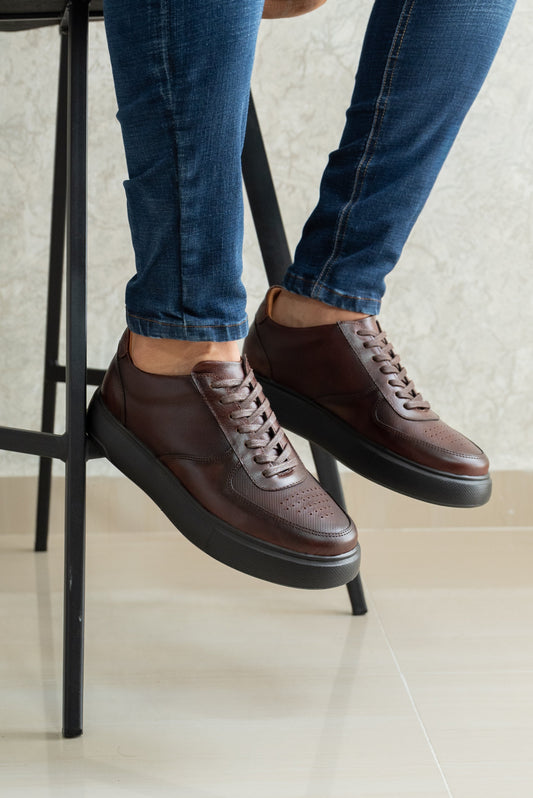 TENIS PARA HOMBRE EN CUERO COÑAC | REF IDAHO
