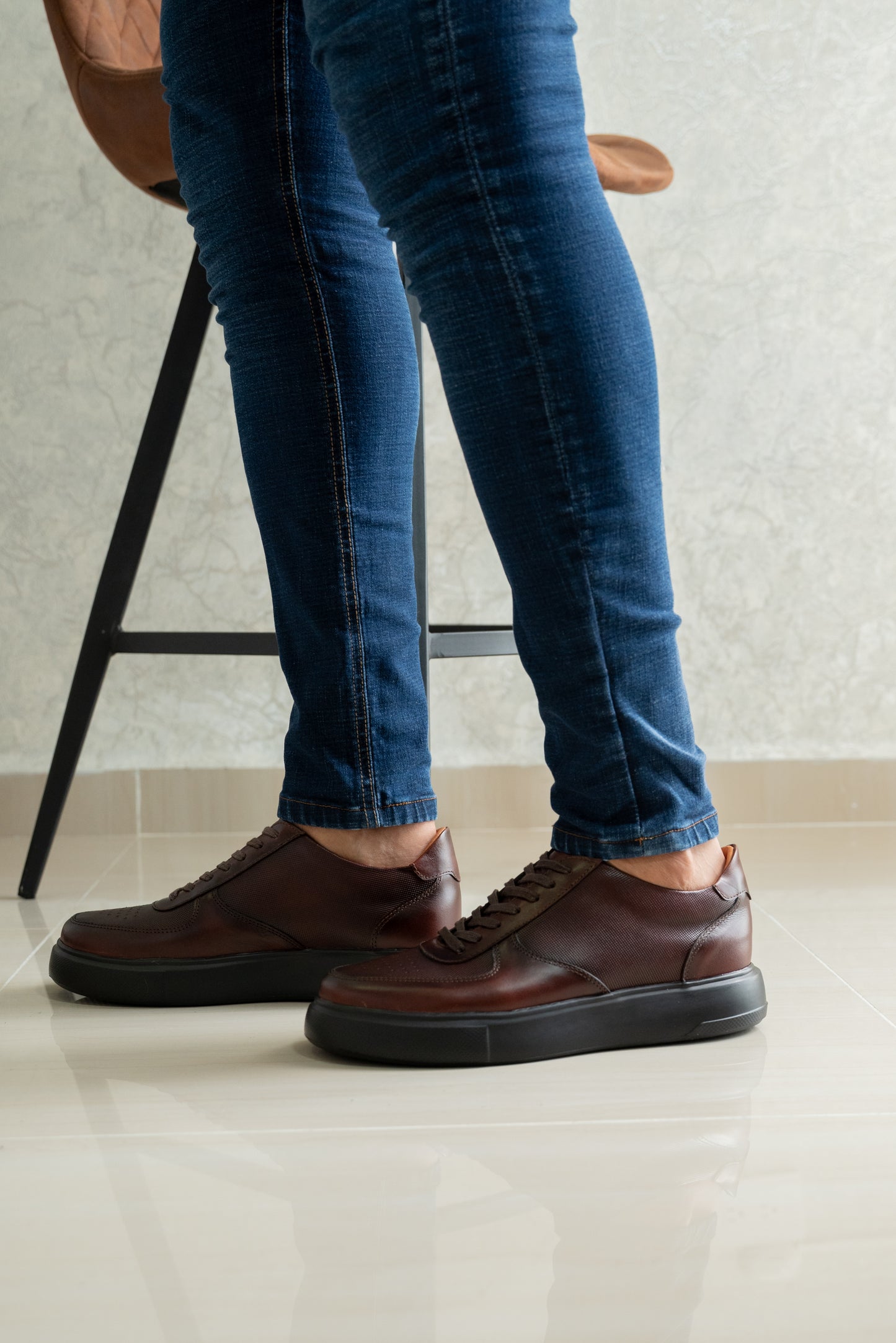 TENIS PARA HOMBRE EN CUERO COÑAC | REF IDAHO