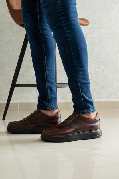 TENIS PARA HOMBRE EN CUERO COÑAC | REF IDAHO