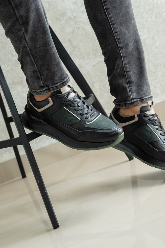 TENIS PARA HOMBRE EN CUERO NEGRO | REF NEVADA