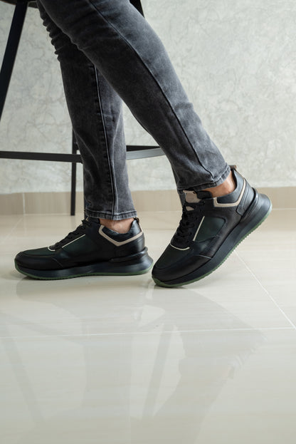 TENIS PARA HOMBRE EN CUERO NEGRO | REF NEVADA