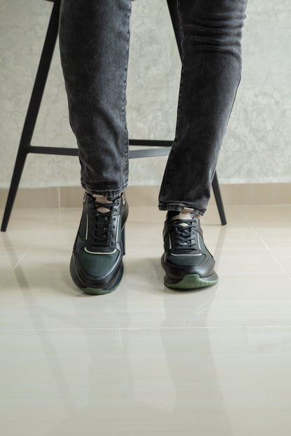 TENIS PARA HOMBRE EN CUERO NEGRO | REF NEVADA