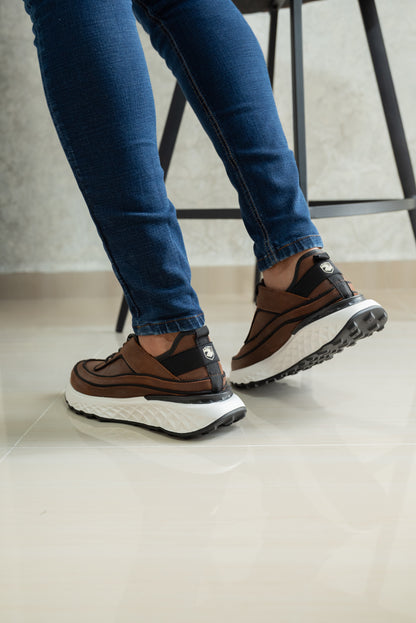 TENIS PARA HOMBRE EN CUERO SANGRIA | REF KATMANDU  3309