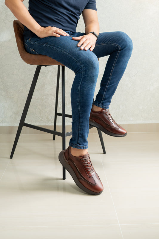 TENIS PARA HOMBRE EN CUERO COÑAC | REF VERMONT