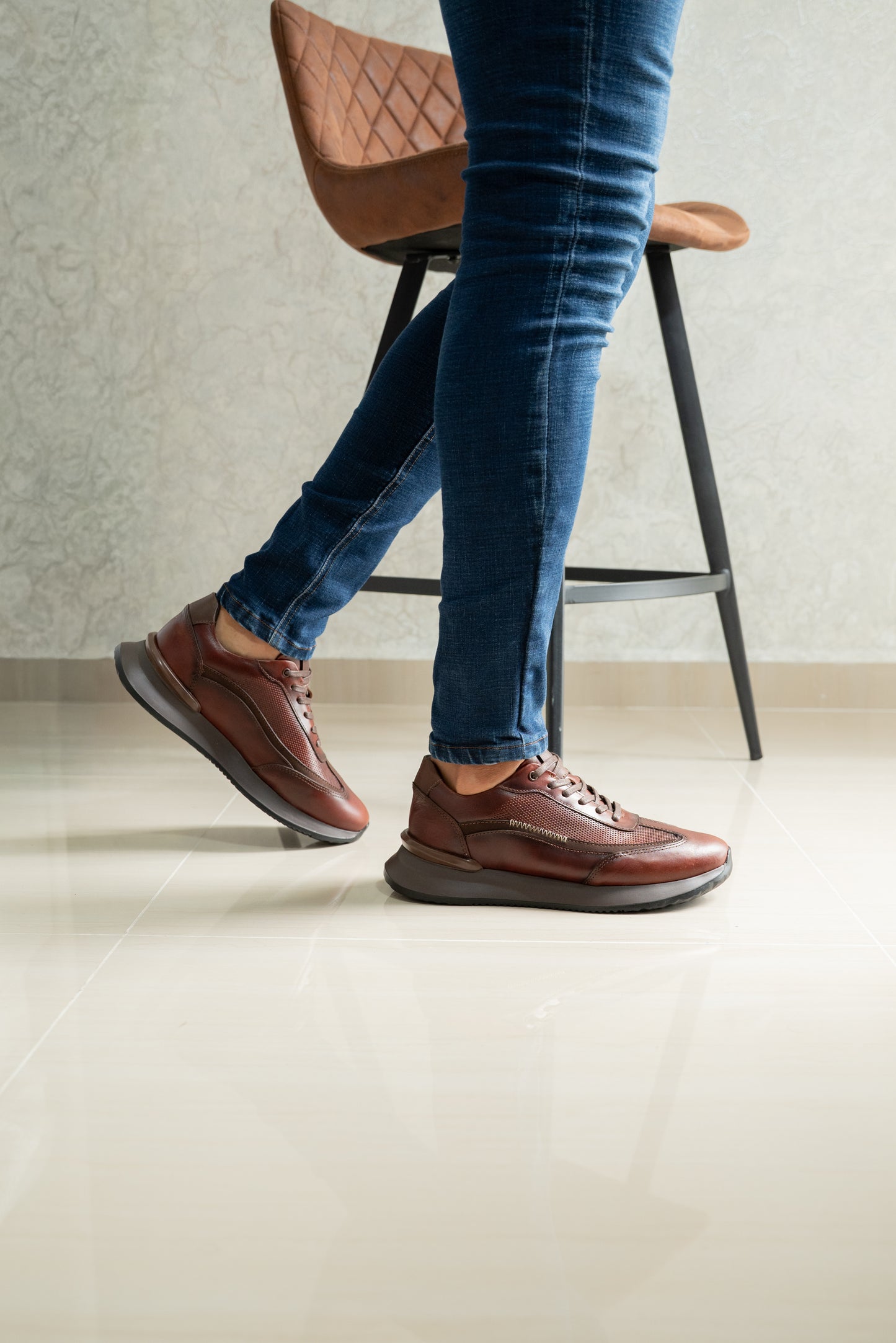 TENIS PARA HOMBRE EN CUERO COÑAC | REF VERMONT T-008