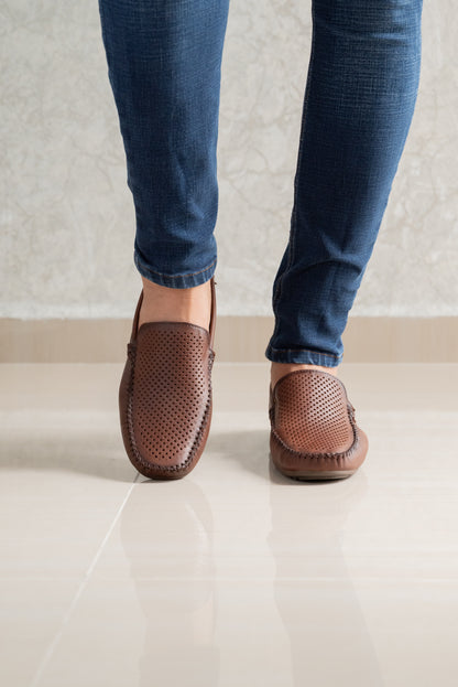 MOCASINES EN CUERO MIEL PARA HOMBRE | REF AUSTIN