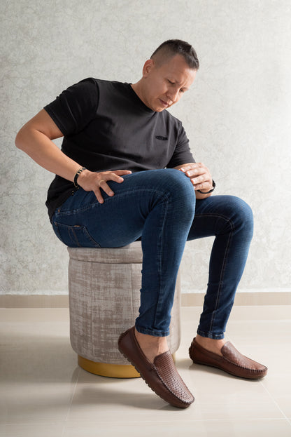 MOCASINES EN CUERO MIEL PARA HOMBRE | REF AUSTIN