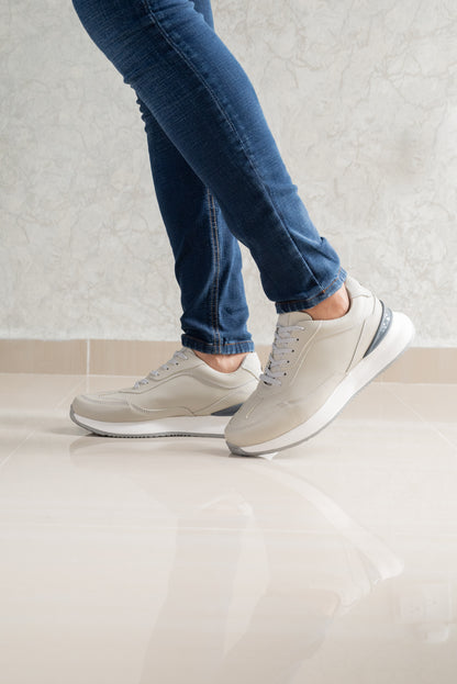 SNEAKER CUERO GRIS PARA HOMBRE | REF KARNAK 3322
