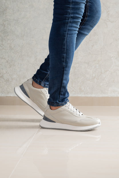 SNEAKER CUERO GRIS PARA HOMBRE | REF KARNAK 3322