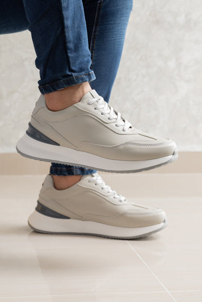 SNEAKER CUERO GRIS PARA HOMBRE | REF KARNAK 3322