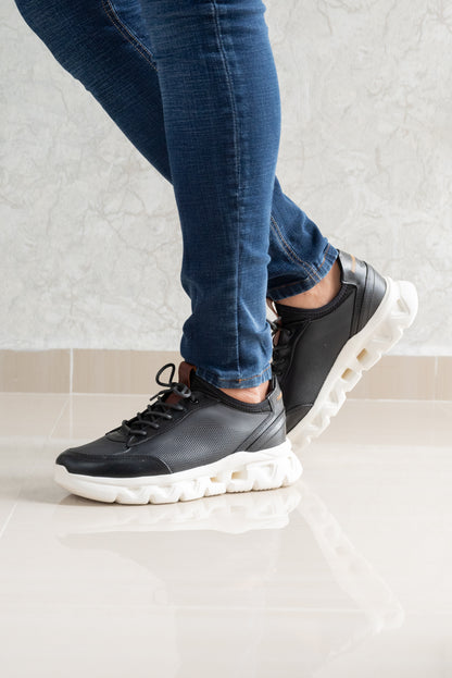 TENIS PARA HOMBRE EN CUERO NEGRO | REF OREGÓN 402