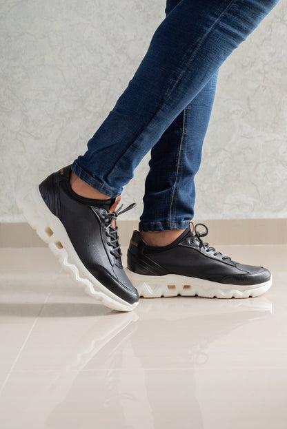 TENIS PARA HOMBRE EN CUERO NEGRO | REF OREGÓN 402
