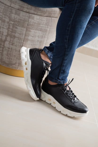 TENIS PARA HOMBRE EN CUERO NEGRO | REF OREGÓN 402