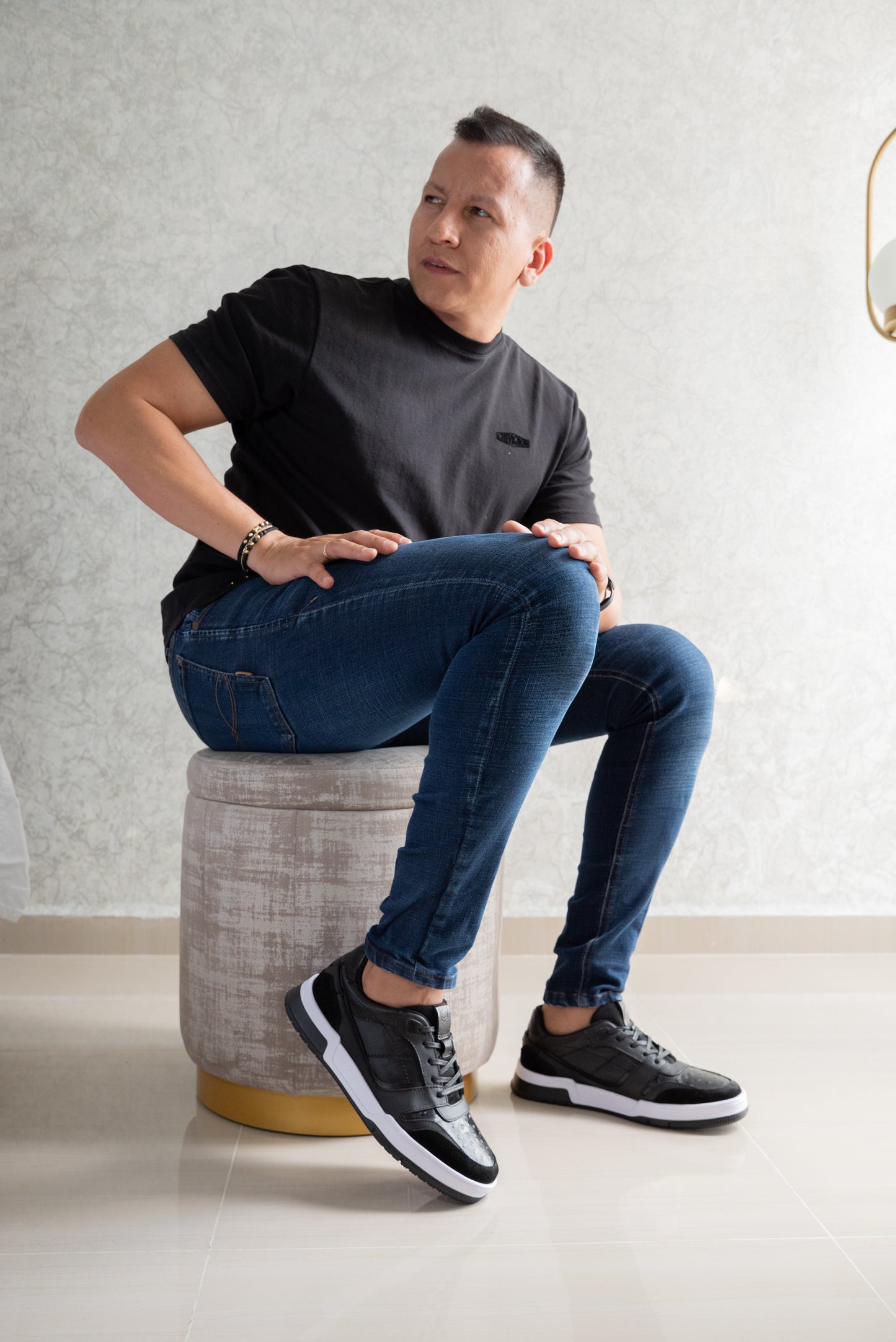 TENIS PARA HOMBRE EN CUERO NEGRO | REF OKLAHOMA