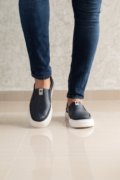 MOCASIN PARA HOMBRE EN CUERO AZUL | REF PHILADELPHIA