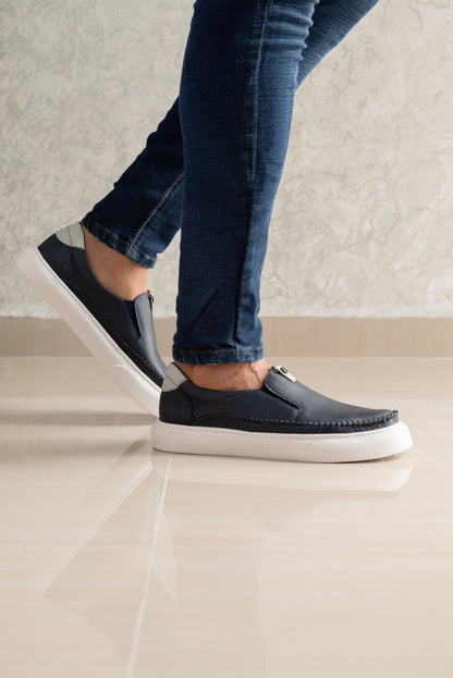 MOCASIN PARA HOMBRE EN CUERO AZUL | REF PHILADELPHIA
