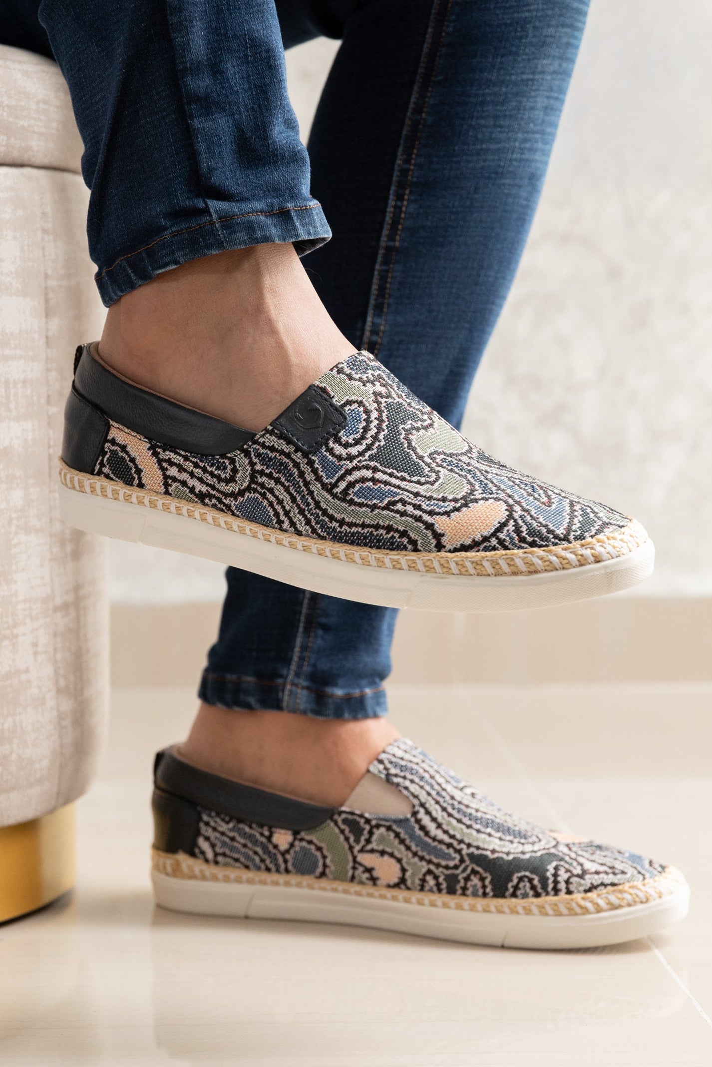 ALPARGATA EN TEXTIL AZUL AREBASCOS PARA HOMBRE | REF HOBART